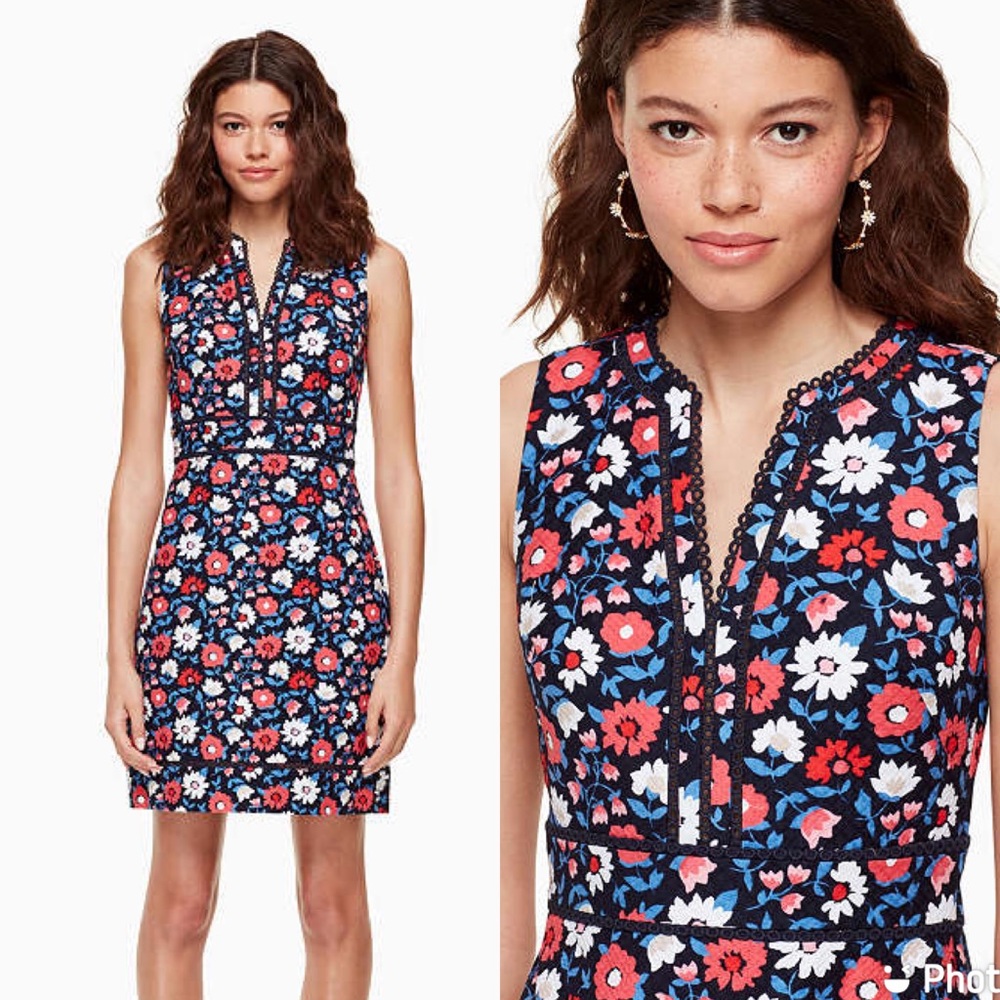 Kate Spade Shore Thing Daisy Jacquard Sheath Dress